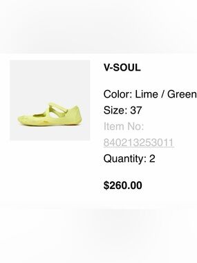 Vibram V-Soul Lime Green Athletic Shoes